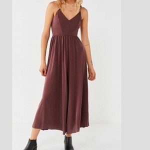 UO Silence + Noise Plum Jumpsuit